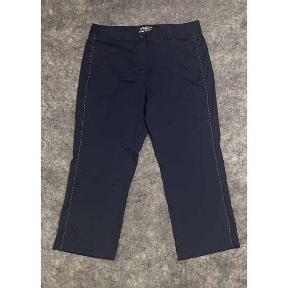 Nike Pants - Nike Golf Tour Performance Capri Womens 12 Navy Blue Stretch Outdoor Hiking Crop